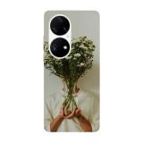 Husa compatibila cu Huawei Nova Y70 model Flower vase, Silicon, TPU, Viceversa, Transparent, Carcasa