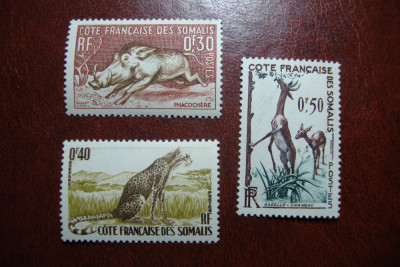 SOMALIA FRANCEZA SERIE FAUNA MNH foto