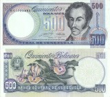 1990 (31 V), 500 Bol&iacute;vares (P-67d) - Venezuela - stare UNC