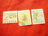 Serie mica Liberia - Flora 1955 , 3 valori stampilate, Stampilat