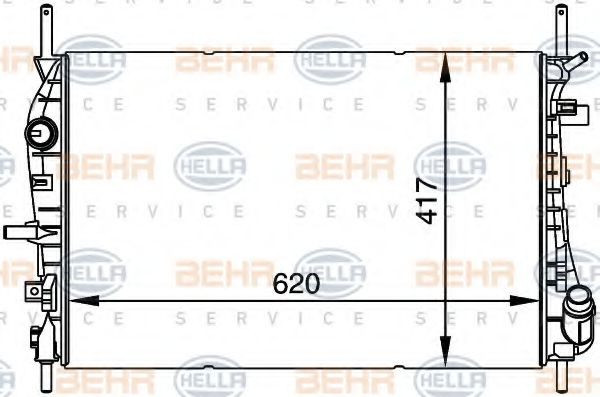 Radiator, racire motor FORD MONDEO III Limuzina (B4Y) (2000 - 2007) HELLA 8MK 376 764-381