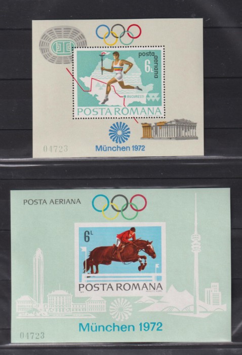ROMANIA SET COLITE 788-789; 798-799; 806-807 MNH 3 SCAN