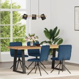 VidaXL Scaune de bucătărie, 4 buc., albastru, material textil