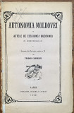 Carte veche Autonomia Moldovei - Teodor Codrescu 1856
