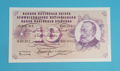 Elvetia 10 Francs 1963 &amp;#039;Seria a 5-a&amp;#039; UNC serie: 30U 098487 foto