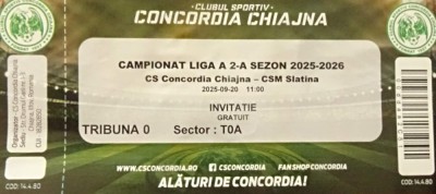 Bilet Concordia Chiajna v CSM Slatina Liga 2 20.9.2025 foto