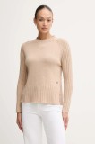 Pepe Jeans pulover din amestec de l&acirc;nă culoarea bej, PL7000056