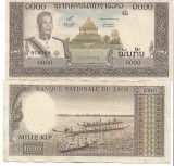 Laos 1000 Kip 1963 UNC, frumoasa