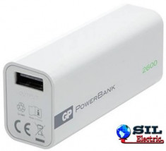 Acumulator portabil powerbank GP 2600mAh alb 1C02AW foto