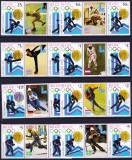 DB1 Olimpiada Iarna Lake Placid 1980 Belize Medaliati 2 x 8 v. + vignete MNH, Nestampilat