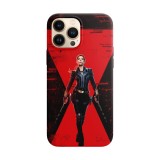 Husa compatibila cu Apple iPhone 13 model Black Widow, Silicon, TPU, Viceversa, Transparent, Carcasa