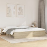 VidaXL Cadru pat fără saltea stejar sonoma, 180x200cm, lemn prelucrat