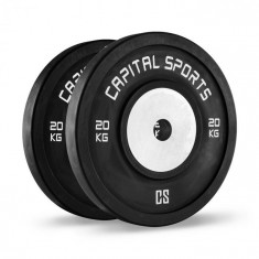 Capital Sports Inval Hi Competition greutati de 50 mm de cauciuc cu miez de aluminiu 2 x 20 kg foto