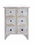 Comoda lemn alb maro 51 x 30 x 70,5 cm