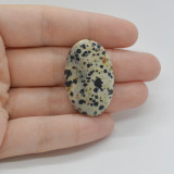 Cabochon jasp dalmatian 34x22x6mm c138, Stonemania Bijou