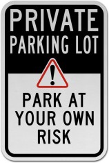 Private Parking Lot Sign foto