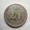 ROMANIA - 20 BANI 1900 , CAROL I, L14.21