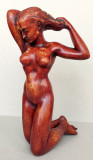 Dezmortire - statueta erotica vintage din achatit, sculptura nud feminin