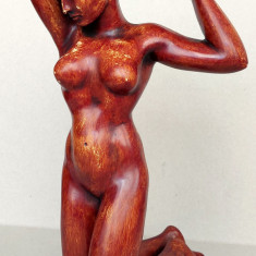 Dezmortire - statueta erotica vintage din achatit, sculptura nud feminin