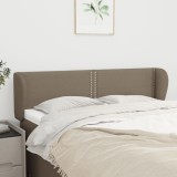 Gossi tablie de pat cu aripioare gri taupe 147x23x78/88 cm textil