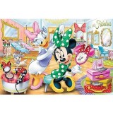 Puzzle Trefl Daisy si Minnie la salon de infrumusetare 100 piese
