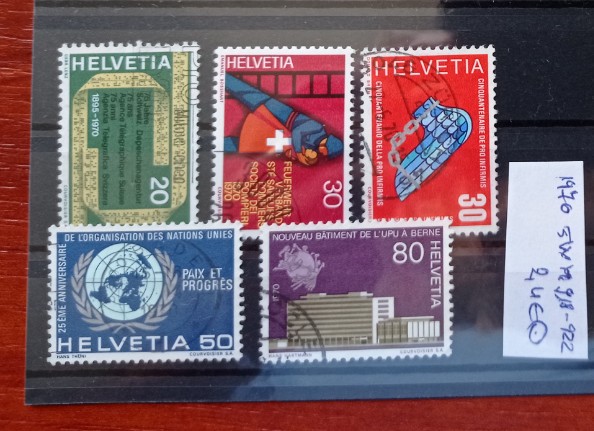 TS21 - Timbre serie CCCP - Elvetia - Helvetia 1970 Mi918-922