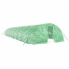 Sera cu cadru din otel, verde, 90 m&sup2;, 18x5x2,3 m