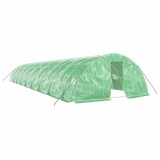 Cumpara ieftin Sera cu cadru din otel, verde, 90 m&sup2;, 18x5x2,3 m