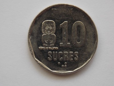 10 SUCRES 1988 ECUADOR foto