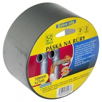 Banda adeziva pentru etanseizare tevi, PVC, argintiu,50mm x 25m, Strend Pro KL-PD foto