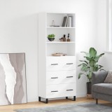 vidaXL Dulap &icirc;nalt, alb, 69,5x34x180 cm, lemn compozit