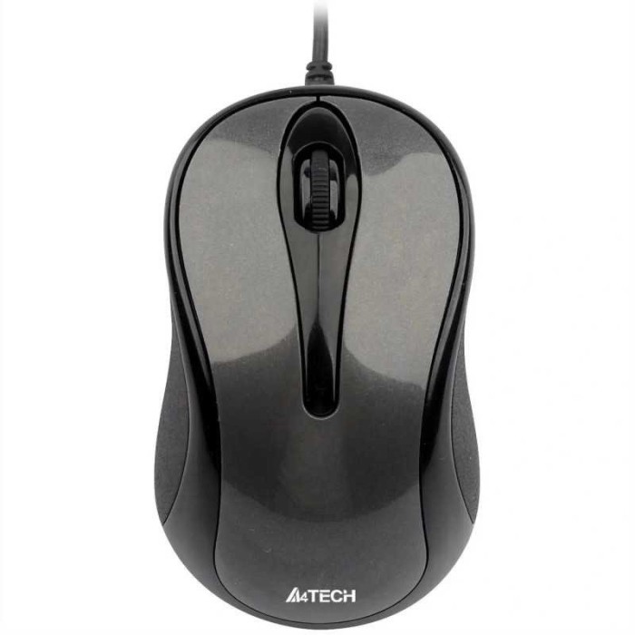 Mouse A4tech N-350 (Glossy Grey) PC /Notebook cu fir USB optic