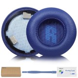 Set 2 bureti pentru casti JBL LIVE 400BT / 460NC - Albastru, Spuma cu memorie, Piele ecologica