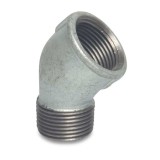 Fiting cu filet fontă maleabilă cot 45&deg; 1&quot; IG x 1&quot; AG