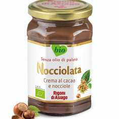 Crema bio cu alune si cacao de alune de padure cu lapte Nocciolata, 250g, Rigoni di Asiago