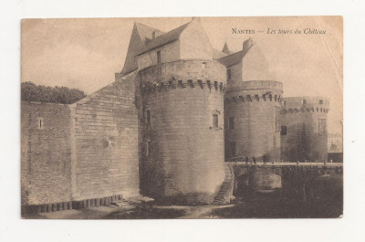 FV5-Carte Postala- FRANTA - Nantes, Les tours du Chateau, circulata 1904 foto