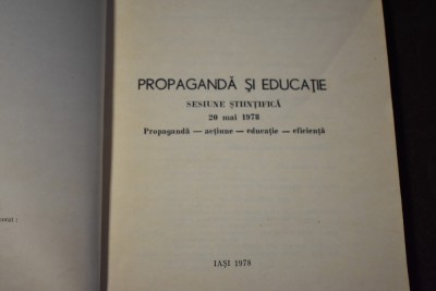Propaganda actiune educatie eficienta Iasi 1978 foto