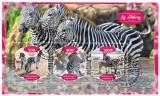 GABON 2020 - Fauna, Zebre / set complet colita + bloc, Stampilat