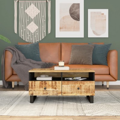 Gossi masuta de cafea, 80x54x40 cm, lemn masiv mango/lemn prelucrat foto