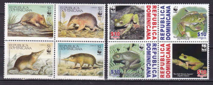 Dominicana 1994/2011 fauna WWF MI 1698-1701/2232-2236 MNH w71