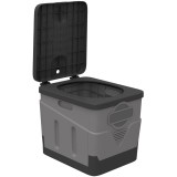 Outsunny WC Portabil de Camping cu 12 Pachete de Coagulant și 12 Pungi de Eliminare, 34x29x20 cm, Gri &Icirc;nchis | Aosom Romania