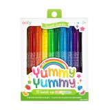 Cumpara ieftin Creioane colorate parfumate rasucibile - Yummy Yummy, set de 10, Ooly