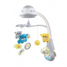 Carusel muzical ursuleti Baby Mix FS-35604, Gri foto