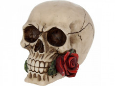 Statueta craniu Un trandafir de dincolo de moarte foto