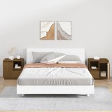 Gossi noptiere, 2 buc., maro miere, 50x34x50 cm, lemn masiv de pin