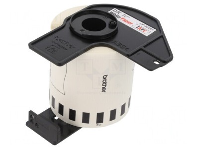 Etichetă Albă DK-22251 62mm 15,24m Negru/Roșu foto