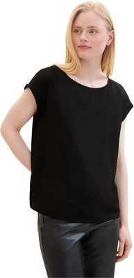 Bluza cu maneca scurta pentru femei TOM TAILOR Denim, negru, XXL - OUTLET foto