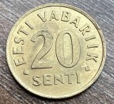 C50 - Moneda foarte veche - Estonia - 20 senti - 1992