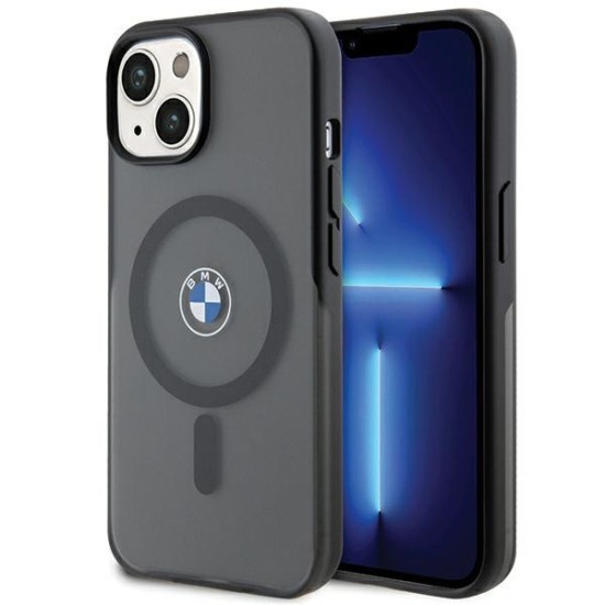 Husa pentru iPhone 15 Plus - BMW Hardcase IML Signature MagSafe (BMHMP15MDSLK) - Black