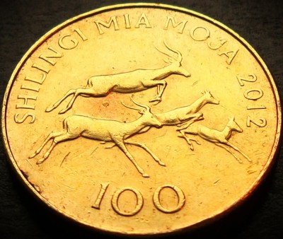 Moneda exotica 100 SHILINGI - TANZANIA, anul 2012 * cod 4944 foto